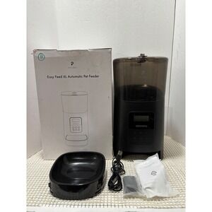 PETLIBRO Easy Feed 6L Automatic Pet Feeder Black-Used Tested Works W/ Box